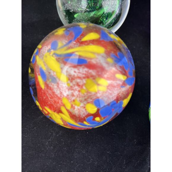 Lot of 6 Vintage / Antique Glass Paperweight art abstract, bubble - Picture 4 of 9